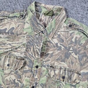Spartan Shirt Mens Large Brown Camo Realtree Hunting Long Sleeve Button Up USA